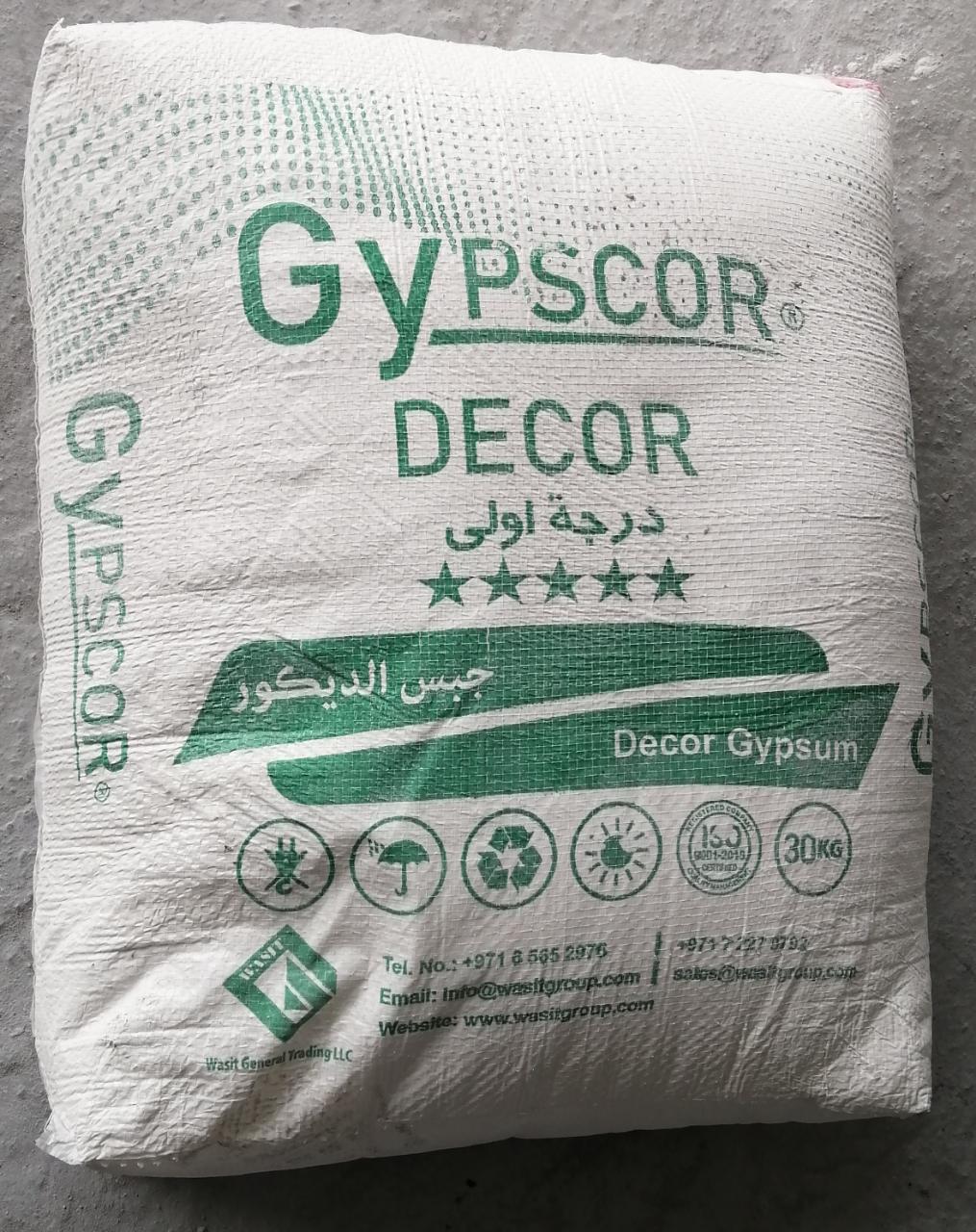 Gypsum Powder Gypscor 30kg Bousher